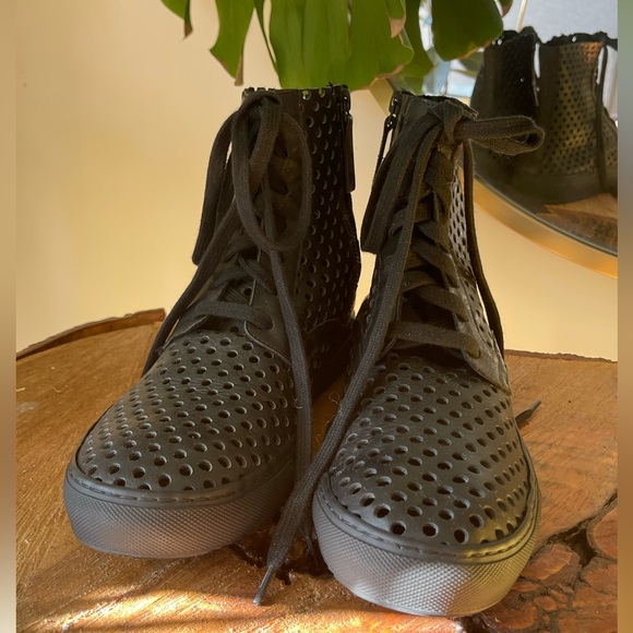 Rundholz Black Label Black Punched Leather Shoes - Picture 2 of 8